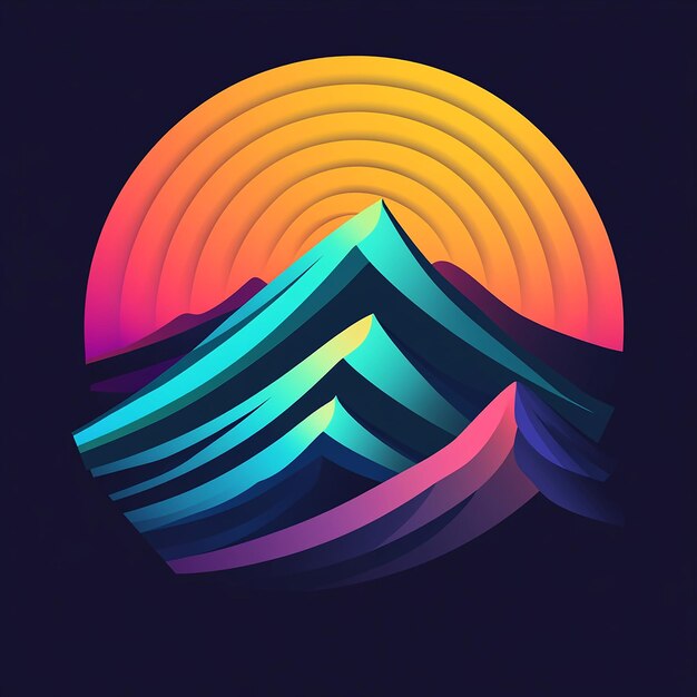 Vibrant Kalpataru Logo Design Set Against a Mountain Background