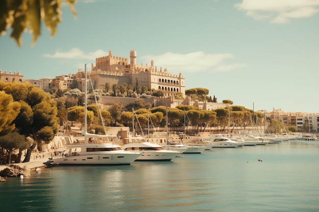 Vibrant landscape of the Mediterranean coast