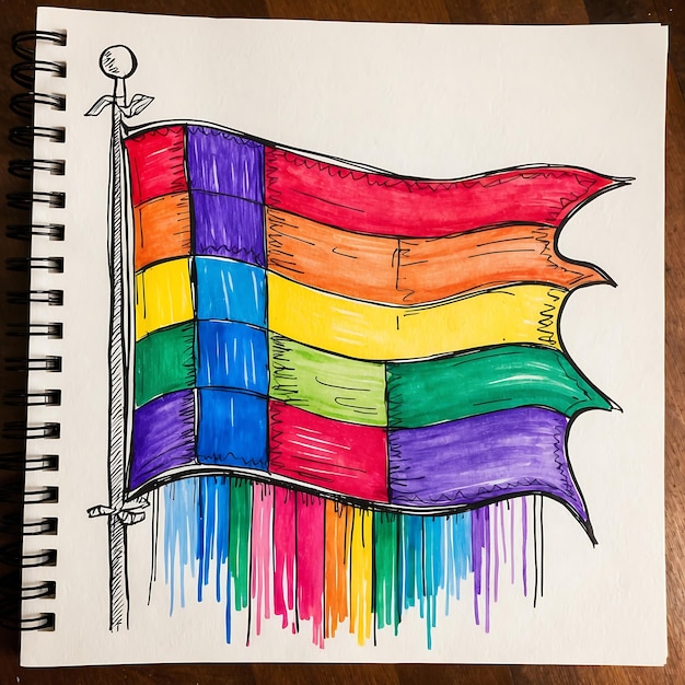 Photo vibrant lesbian flag design for pride celebrations