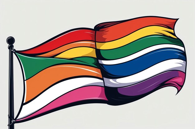 Photo vibrant lesbian flag design for professional use