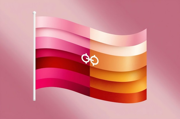 Photo vibrant lesbian flag design for professional use