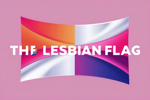 Photo vibrant lesbian flag design for professional use