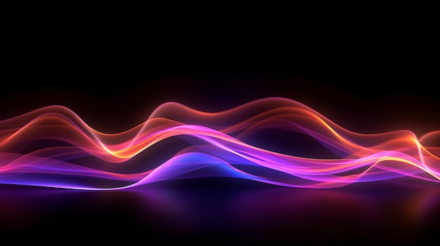 A vibrant light wave against a dark backdrop Generative ai