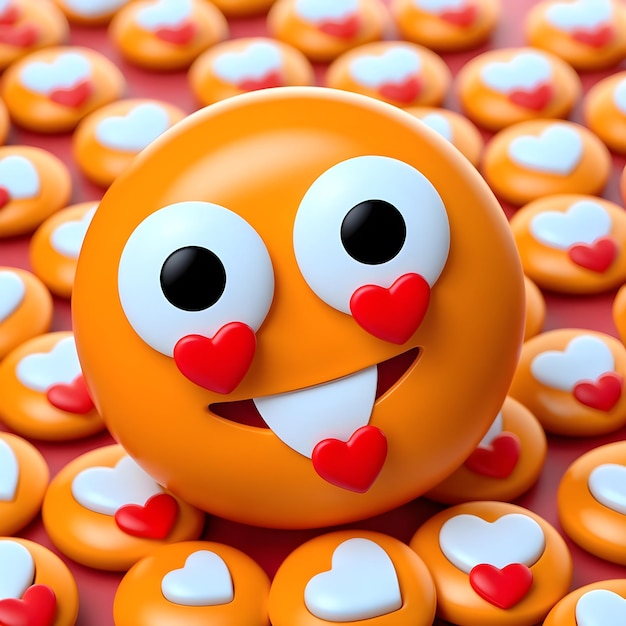 Photo vibrant and lively 3d emoji collection