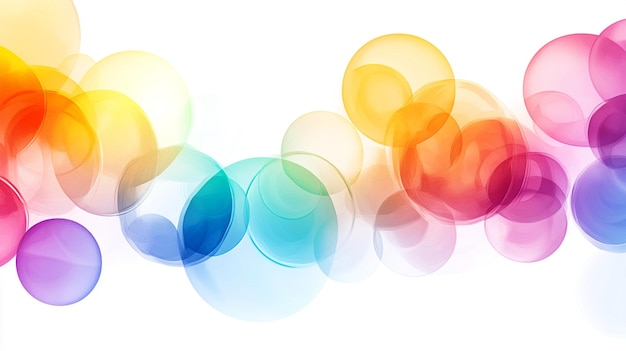 Photo a vibrant and lively design featuring colorful circular gradients on a white background