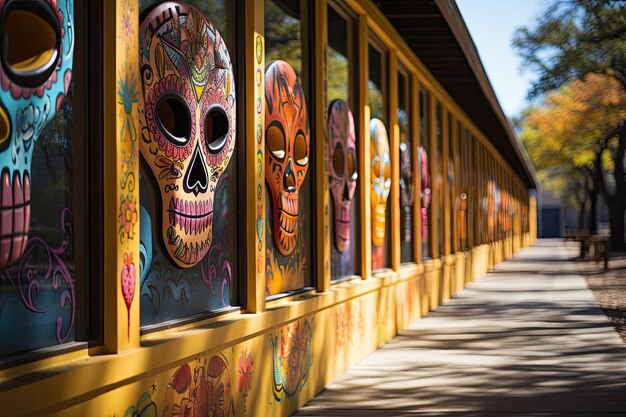 Vibrant MexicArte Museum in Austin full of Mexican culture generative IA