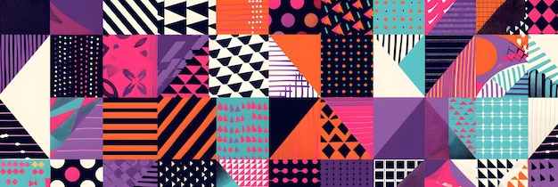 Vibrant modern abstract geometry