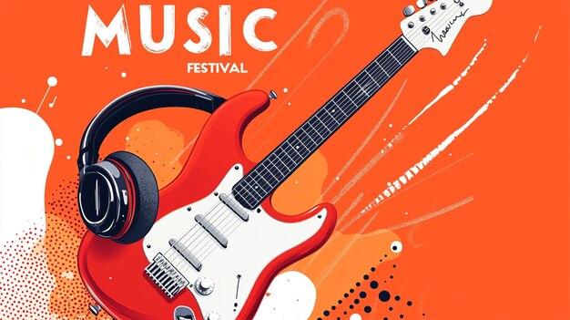 Vibrant and modern music festival poster