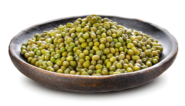 Vibrant Mung Beans on Transparent White Background ai image