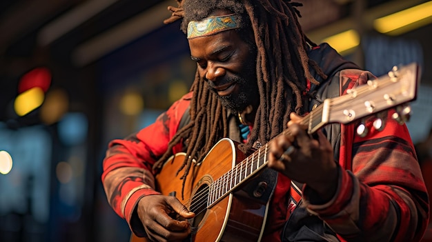 Photo vibrant music moment street performer with sony alpha a6400