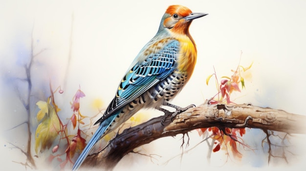 Vibrant Northern Flicker Artwork With Realistic Rendering