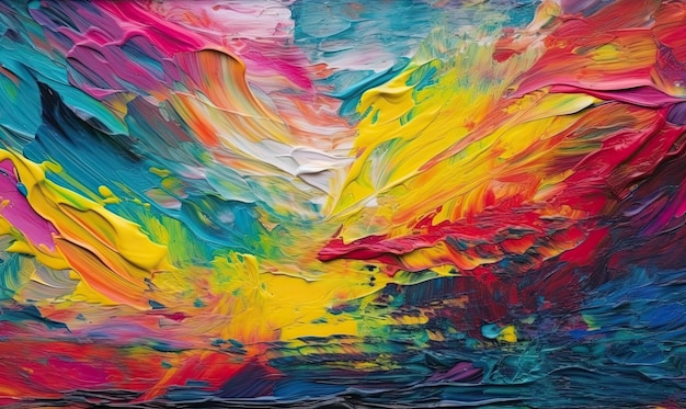 Vibrant Oil Painting with Multilayered Texture and Poetic Brushstrokes