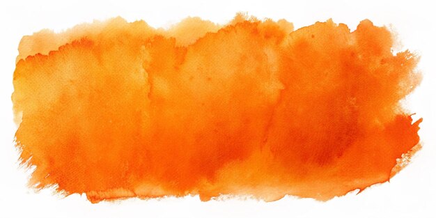 Photo vibrant orange abstract watercolor texture on white background