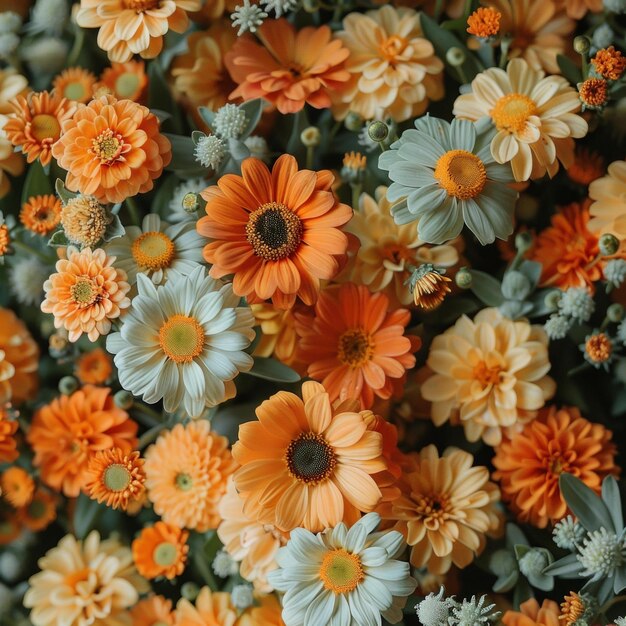 Vibrant Orange and Blue Flower Bouquet