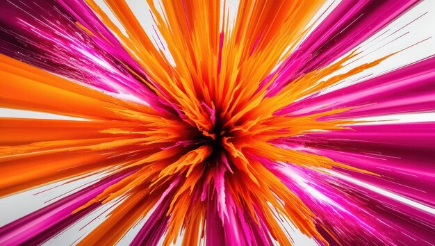 Photo vibrant orange and intense magenta explosion creating dynamic energy