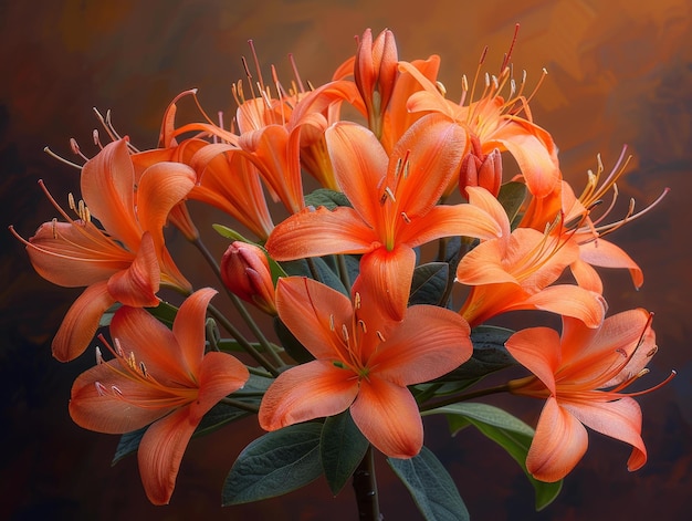 Vibrant Orange Lilies in a Painting