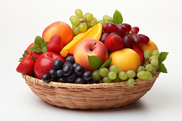 Vibrant Orchard Fruit Basket isolated on transparent background