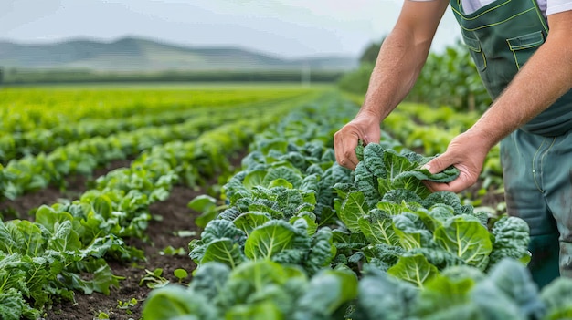 Vibrant Organic Farm Harvesting of Fresh Vegetables Sustainable Living Close Up Composite Shot with