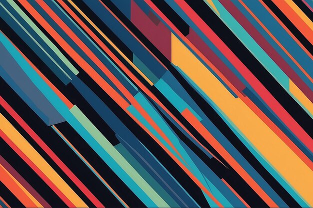 Vibrant Parallel Lines Abstract Geometric Pattern for Fashion Concepts