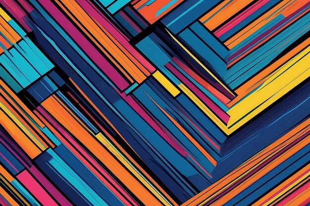 Vibrant Parallel Lines Abstract Geometric Pattern for Fashion Concepts