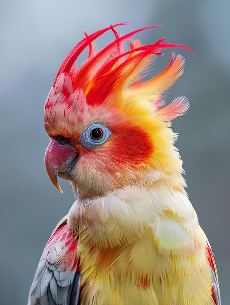 Vibrant Parrot Portrait Exotic Bird Close Up for Wildlife and Nature Themes