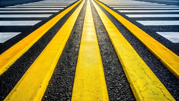 Photo vibrant pedestrian crosswalk in urban setting