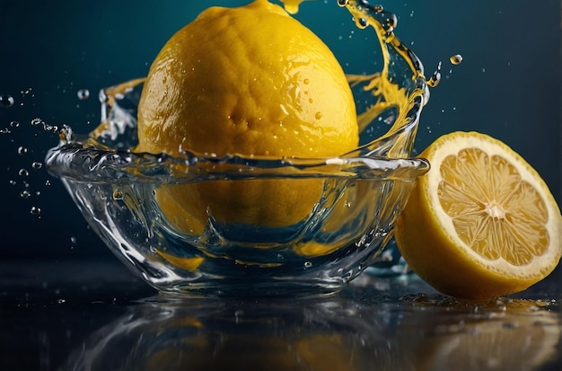 vibrant photo of Lemon juice in cleaning