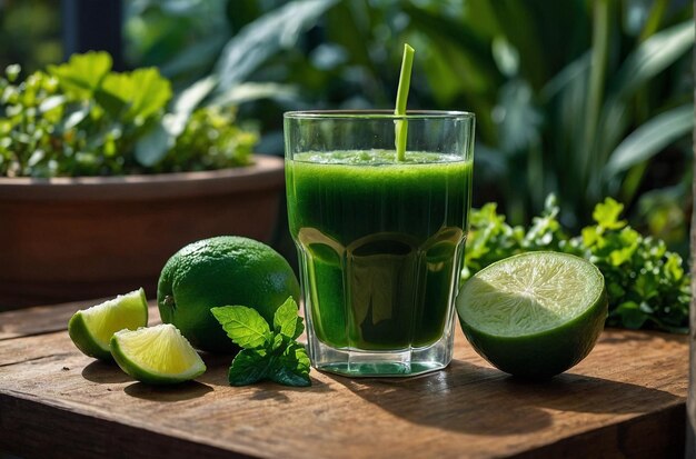 vibrant photo of A lush verdant garden with a glass