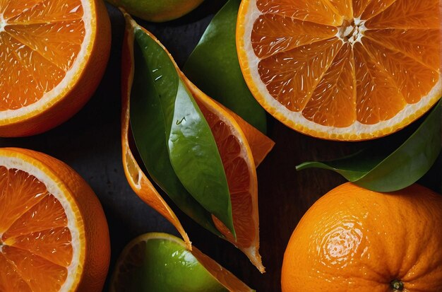 vibrant photo of Oranges Slices Juice