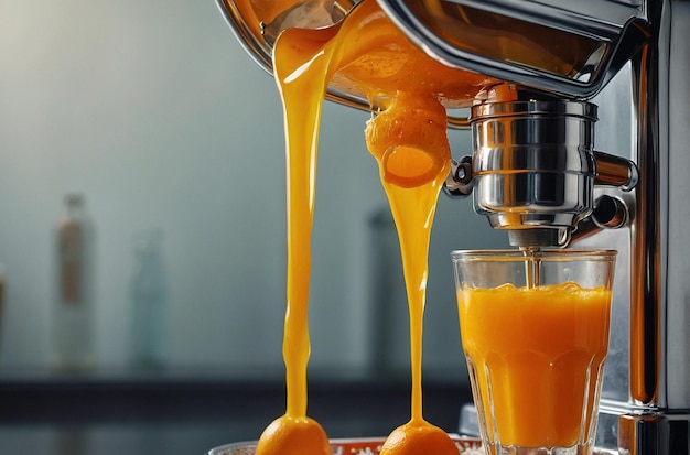 vibrant photo of Vintage Juicer Pouring OJ