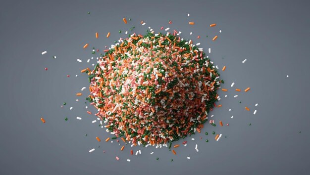 Photo a vibrant pile of colorful sprinkles perfect for party desserts