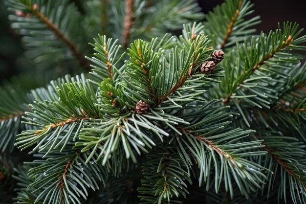 Vibrant Pine Branch Closeup