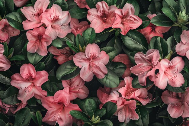 Photo vibrant pink azalea flowers nestled