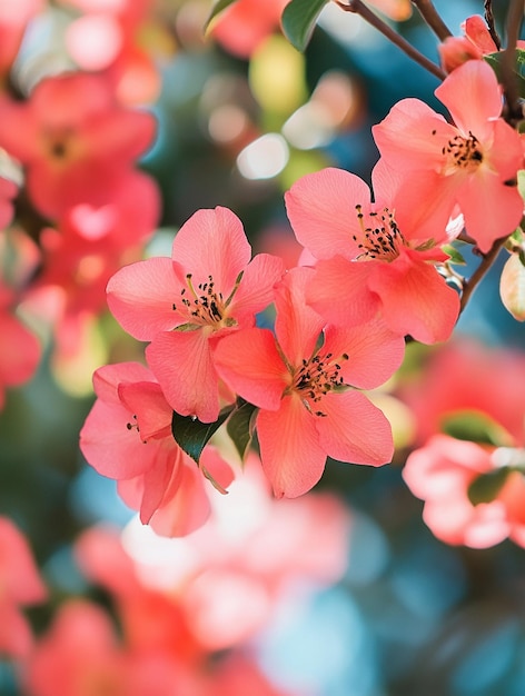 Vibrant Pink Blossoms in Springtime Bloom Natures Beauty and Floral Serenity