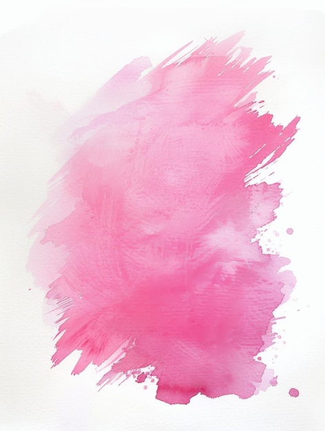 Vibrant pink watercolor creating a soft abstract impression