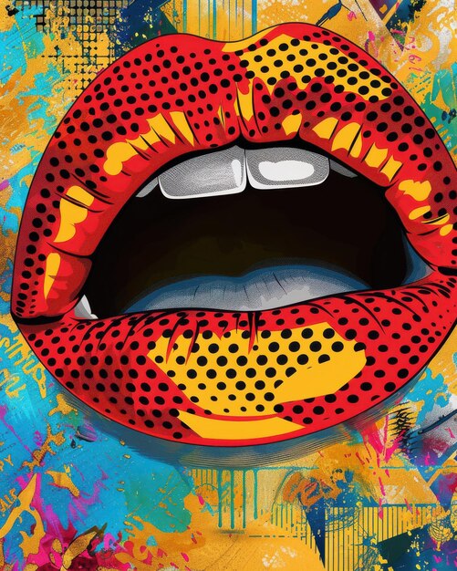 Photo vibrant pop art portraits dynamic expressions in modern design