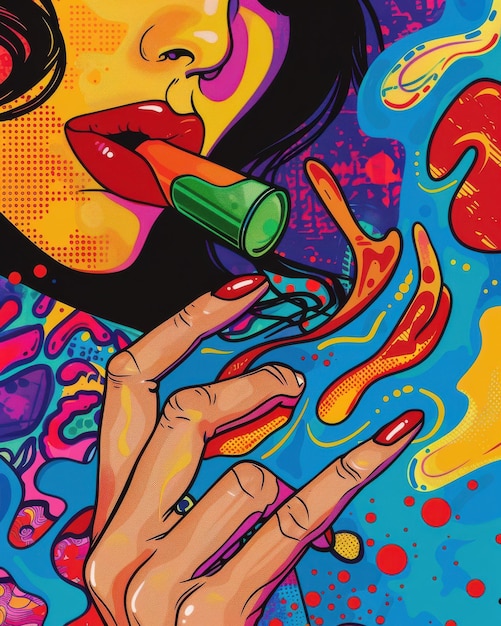 Vibrant Pop Art Portraits Dynamic Expressions in Modern Design