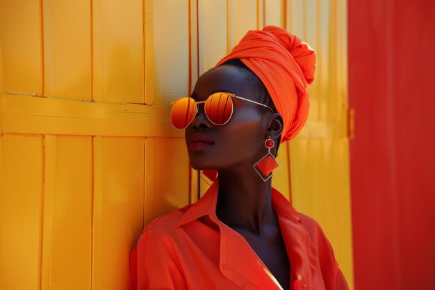 A Vibrant Portrait in Orange