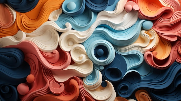 Vibrant Psychedelic Paper Shapes