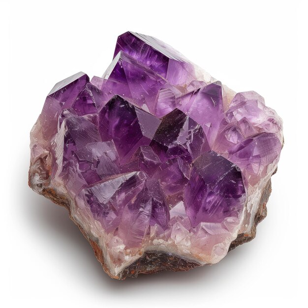 Vibrant purple amethyst crystal cluster