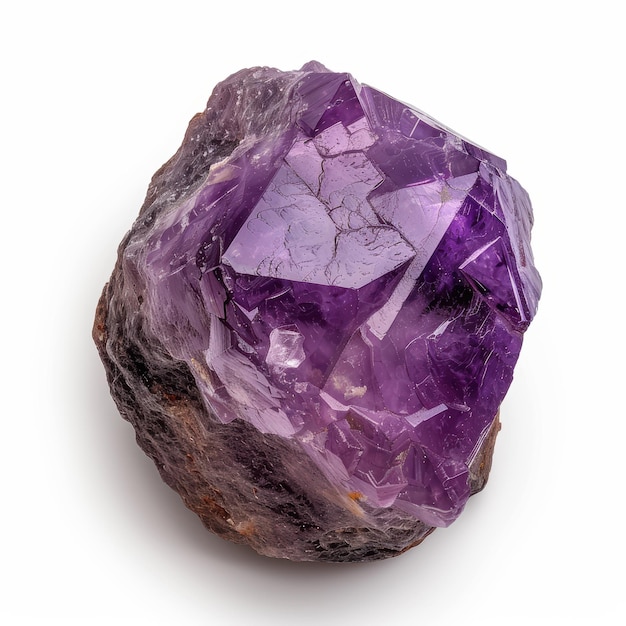 Vibrant purple amethyst crystal cluster