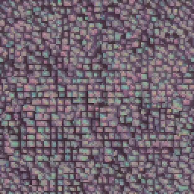 Vibrant purple and blue mosaic tile art in pixel style