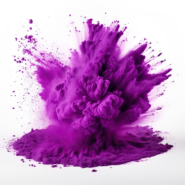 Vibrant Purple Lilac Holi Paint Color Powder Festival AI Generated