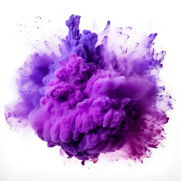 Vibrant Purple Lilac Holi Paint Color Powder Festival AI Generated