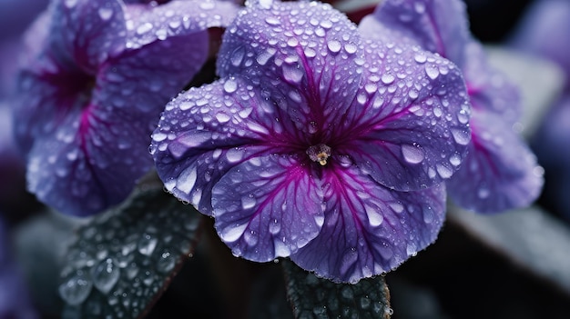 Vibrant purple snow