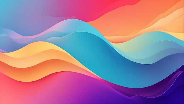 Vibrant Rainbow Aesthetic Gradient Abstract Background