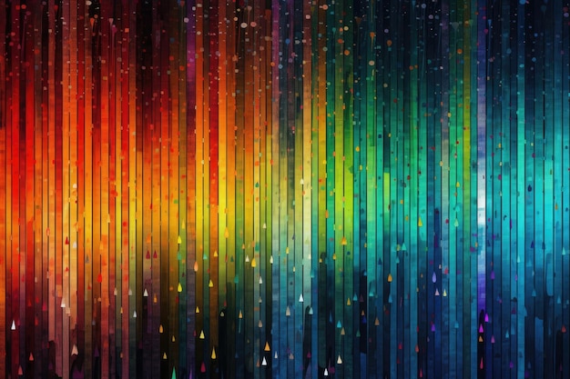 Vibrant rainbow background filled with shimmering stars Generative AI