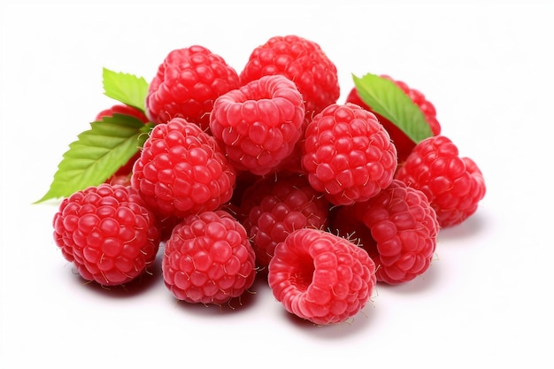 Vibrant Raspberries in Cluster