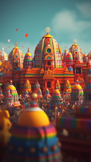 Vibrant Rath Yatra designs for Hindu festival celebration for posters banners and social media