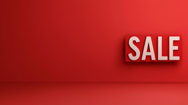 Vibrant red background with bold SALE sign perfect for promotions advertising and marketing campaigns